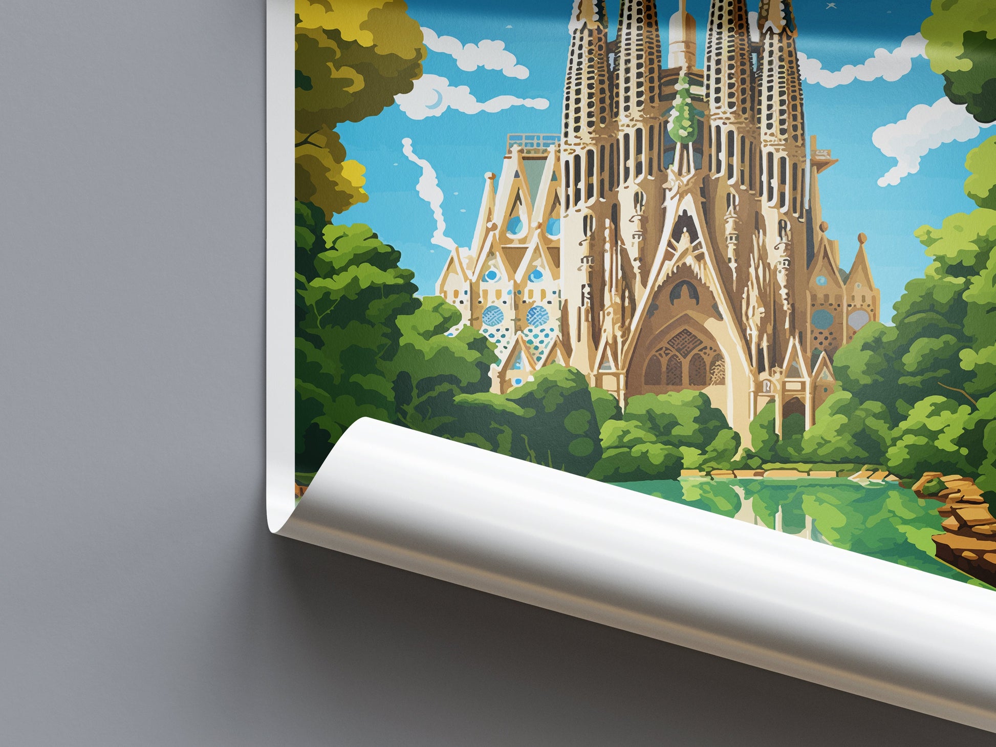 Barcelona Travel Print Wall Art Barcelona Wall Hanging Home Décor Barcelona Gift Art Lovers Spain Art Lover Gift Barcelona Print Spain Art