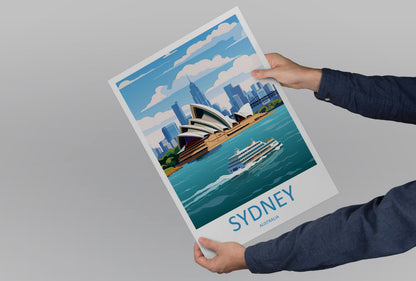 Sydney Opera House Travel Print Wall Art Sydney Opera House Wall Hanging Home Décor Sydney Gift Art Lovers Wall Art Australia Poster Decor