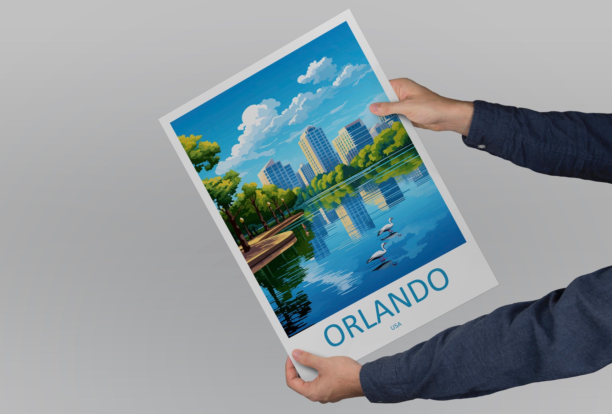 Orlando Travel Print Wall Art Orlando Wall Hanging Home Décor Orlando Gift Art Lovers Gift Beach Florida Orlando Print For Florida City