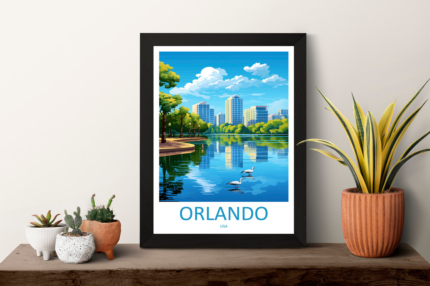 Orlando Travel Print Wall Art Orlando Wall Hanging Home Décor Orlando Gift Art Lovers Gift Beach Florida Orlando Print For Florida City