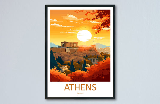Athens Travel Print Wall Art Athens Greece Wall Hanging Home Decoration Athens Gift Art Lovers Wall Art Print Athens Greece Wall Poster Art