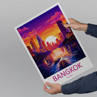 Bangkok Travel Print Wall Art Bangkok Wall Hanging Home Decor Bangkok Gift Art Lovers Wall Art Thailand Travel Print Gift Thai Travel Art