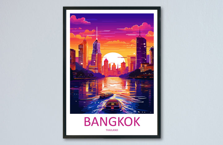 Bangkok Travel Print Wall Art Bangkok Wall Hanging Home Decor Bangkok Gift Art Lovers Wall Art Thailand Travel Print Gift Thai Travel Art