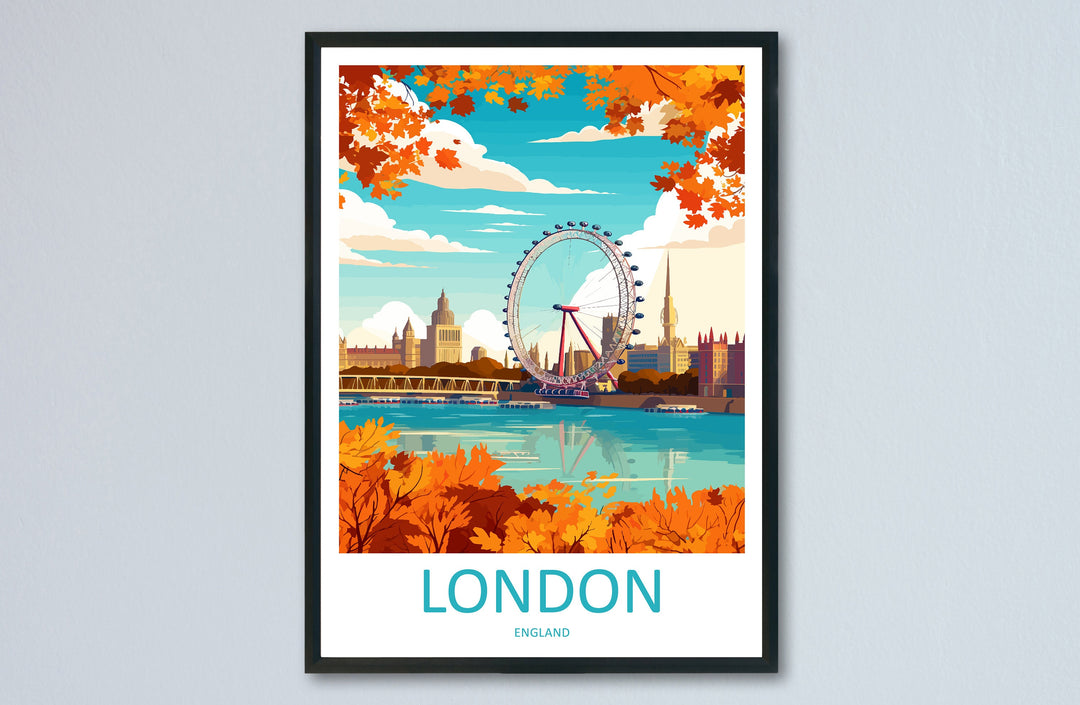London Travel Print Wall Art London Wall Hanging Home Décor London Gift Art Lovers England Art Lover Gift London Travel Gift