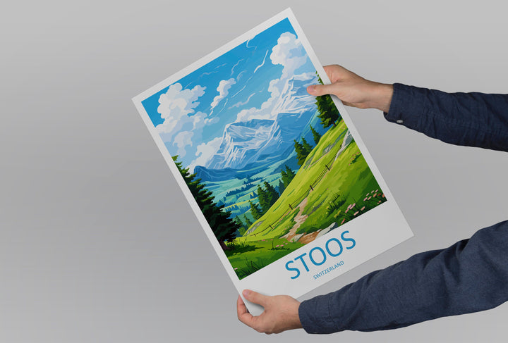 Stoos Travel Print Wall Art Stoos Wall Hanging Home Décor Stoos Gift Art Lovers Switzerland Art Lover Gift Stoos Travel