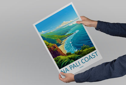 Na Pali Coast Travel Print Wall Art Na Pali Coast Wall Hanging Home Décor Na Pali Coast Gift Art Lovers Hawaii Art Lover Gift Print Artwork