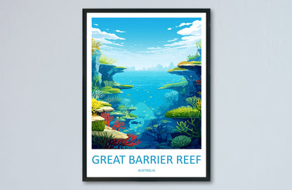 Great Barrier Reef Travel Print Wall Art Great Barrier Reef Wall Hanging Home Décor Great Barrier Reef Gift Art Lovers Wall Art Australia