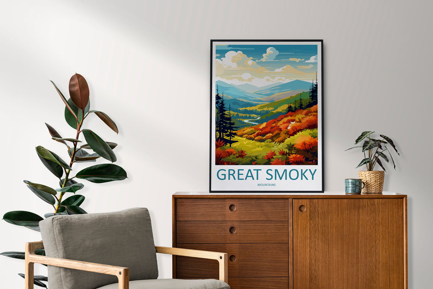 Great Smoky Mountains National Park Travel Print Wall Art Great Smoky Mountains National Park Wall Hanging Home Décor Great Smoky Mountains