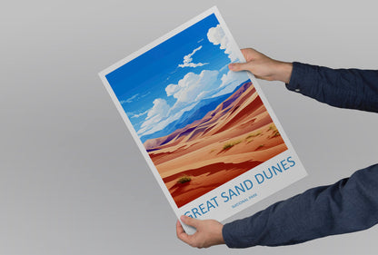 Great Sand Dunes National Park Travel Print Wall Art Great Sand Dunes Wall Hanging Home Décor Great Sand Dunes Gift Art Lovers Colorado Art
