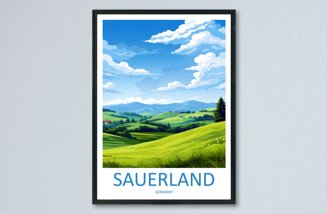 Sauerland Travel Print Sauerland Home Décor Germany Art Print Germany Sauerland Wall Print For Sauerland Gift For Germany Wall
