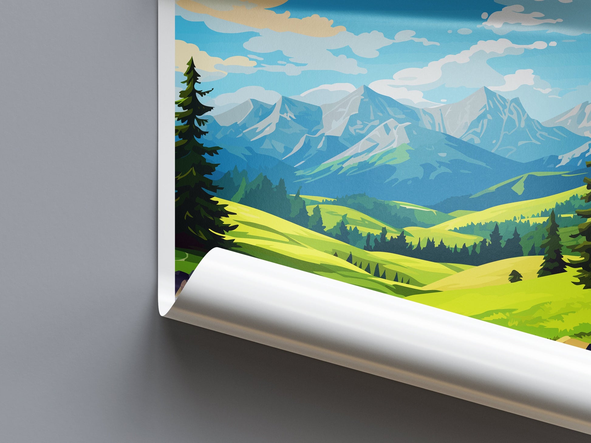 Bavarian Alps Print Bavarian Home Decor Landscape Art Print Bavarian Wall Art for Nature Enthusiast Gift Wall Hanging Bavarian Germany Print