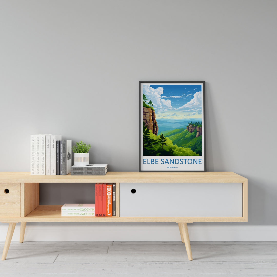 Elbe Sandstone Mountains Travel Print Elbe Sandstone Home Décor Germany Art Print Germany Elbe Sandstone Wall Print For Elbe Sandstone Gift