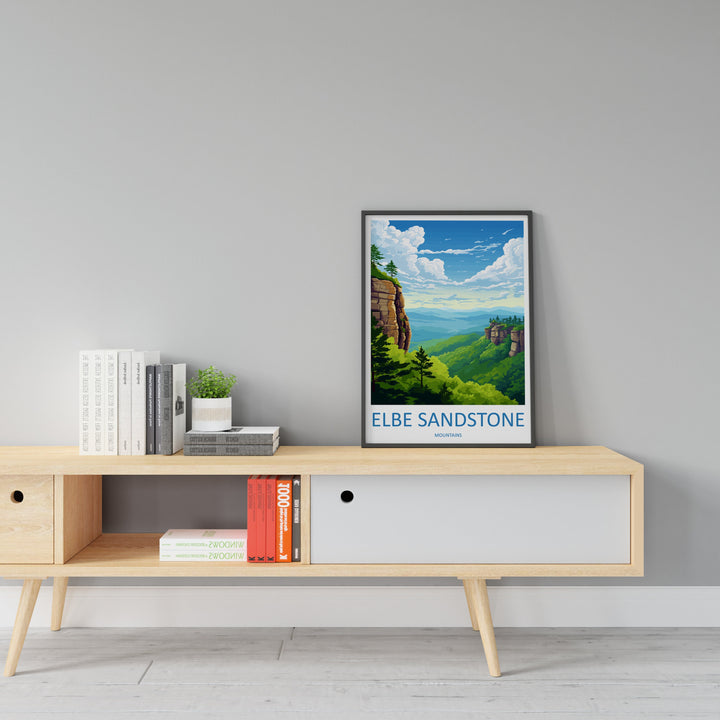 Elbe Sandstone Mountains Travel Print Elbe Sandstone Home Décor Germany Art Print Germany Elbe Sandstone Wall Print For Elbe Sandstone Gift