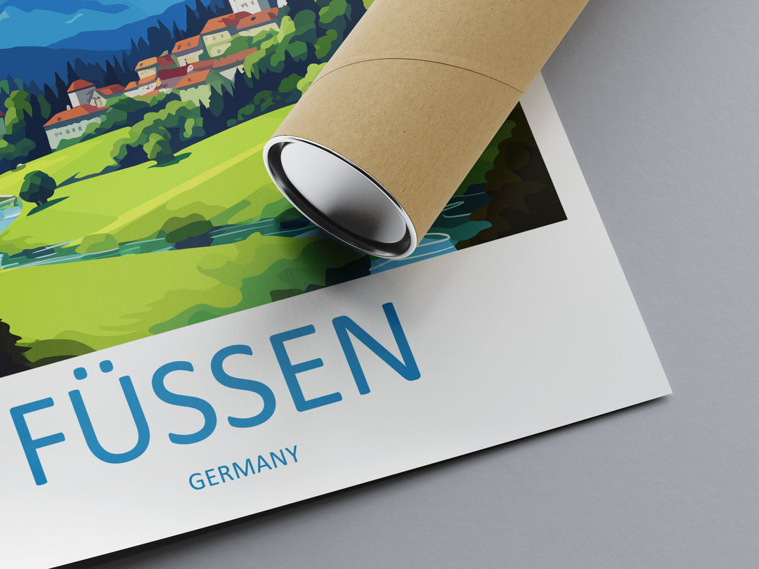 Füssen Travel Print Füssen Home Décor Germany Art Print Germany Füssen Wall Print For Füssen Gift