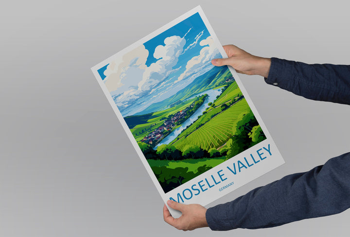 Moselle Valley Travel Print Moselle Valley Home Décor Germany Art Print Germany Moselle Valley Wall Print Gift For Germany Fans