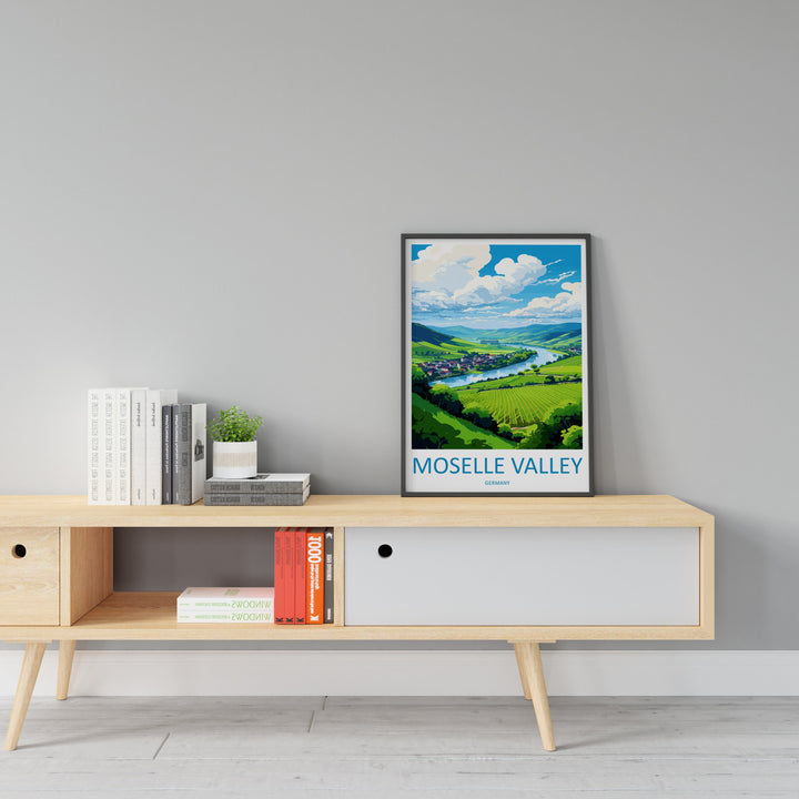 Moselle Valley Travel Print Moselle Valley Home Décor Germany Art Print Germany Moselle Valley Wall Print Gift For Germany Fans