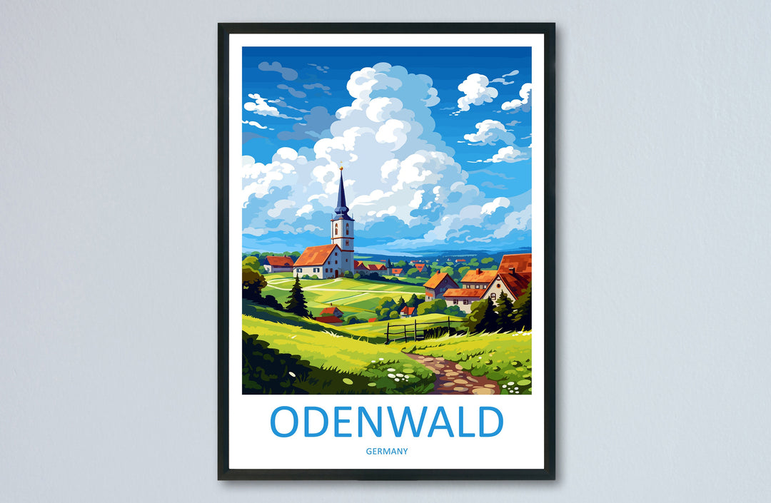 Odenwald Travel Print Odenwald Home Décor Germany Art Print Germany Odenwald Wall Print Gift For Germany Fans