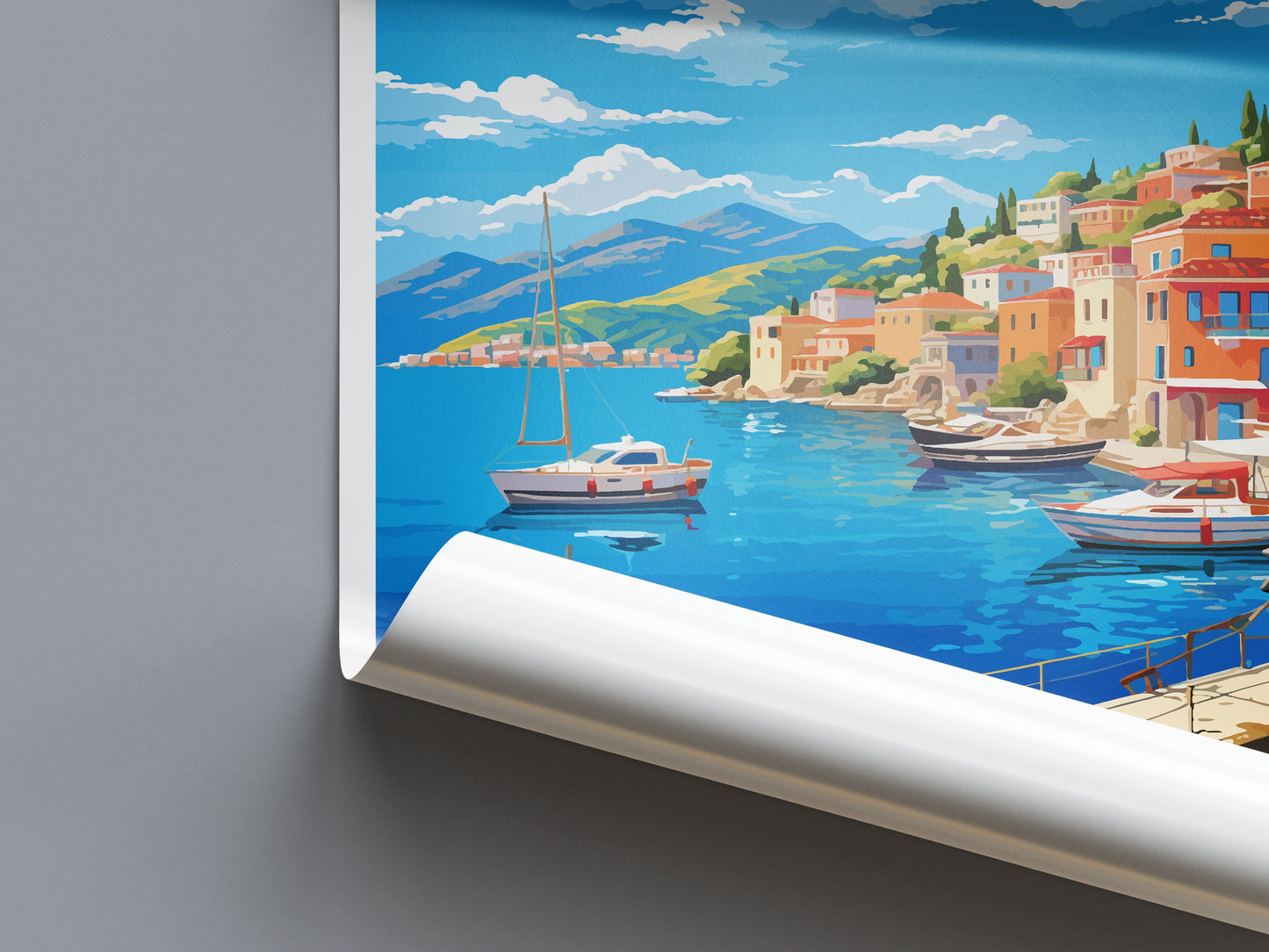 Agios Nikolaos Travel Print Wall Art Agios Nikolaos Greece Wall Hanging Home Decoration Agios Nikolaos Gift Art Lovers Art Agios Nikolaos