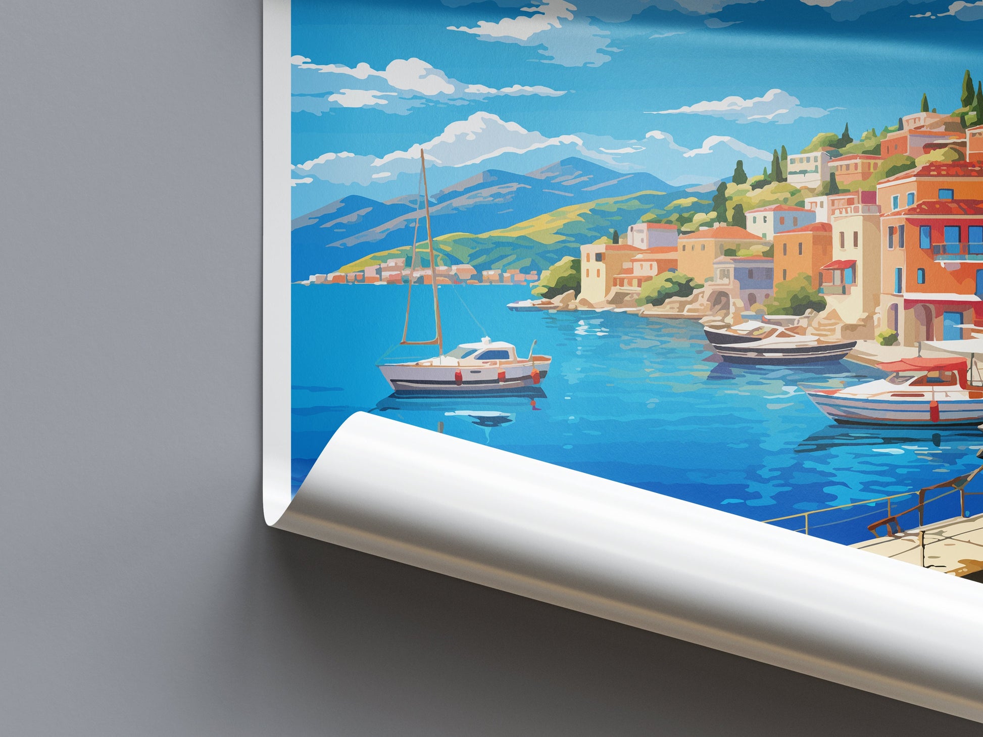 Agios Nikolaos Travel Print Wall Art Agios Nikolaos Greece Wall Hanging Home Decoration Agios Nikolaos Gift Art Lovers Art Agios Nikolaos