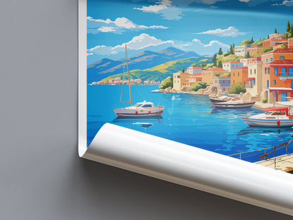 Agios Nikolaos Travel Print Wall Art Agios Nikolaos Greece Wall Hanging Home Decoration Agios Nikolaos Gift Art Lovers Art Agios Nikolaos