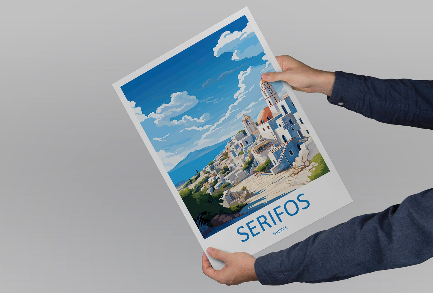 Serifos Travel Print Wall Art Serifos Greece Wall Hanging Home Decoration Serifos Gift Art Lovers Wall Art Print Serifos Greece Wall Art