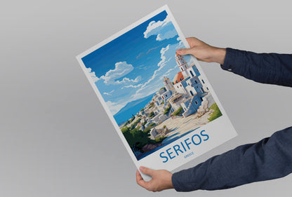 Serifos Travel Print Wall Art Serifos Greece Wall Hanging Home Decoration Serifos Gift Art Lovers Wall Art Print Serifos Greece Wall Art