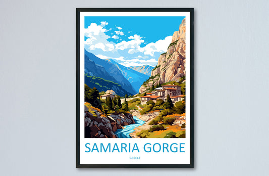 Samaria Gorge Travel Print Wall Art Samaria Gorge Wall Hanging Home Decor Samaria Gorge Gift Art Lovers Wall Art Print Samaria Gorge Art