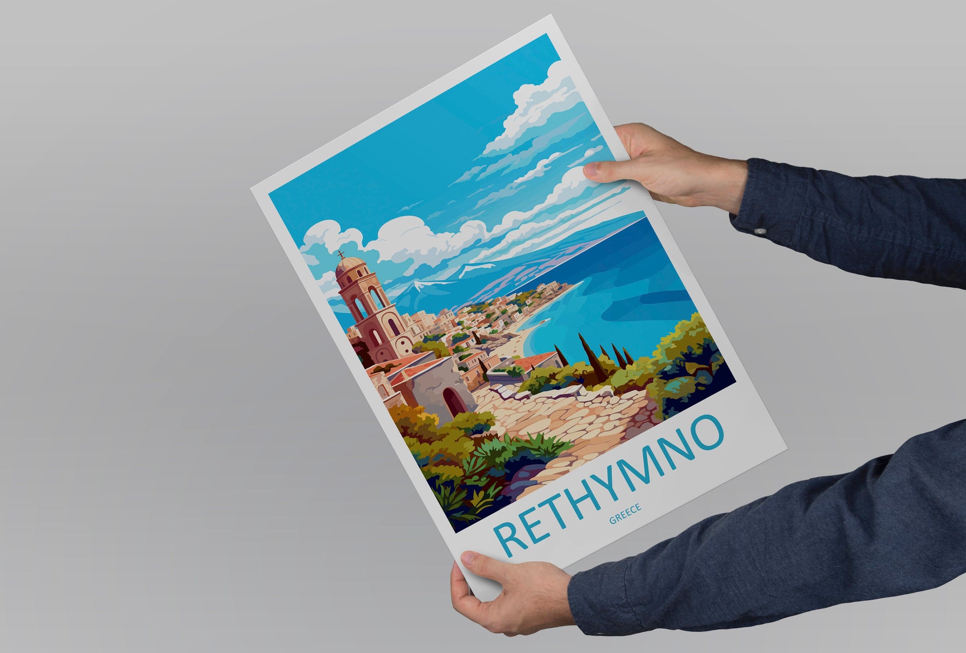Rethymno Travel Print Wall Art Rethymno Greece Wall Hanging Home Decoration Rethymno Gift Art Lovers Wall Art Print Rethymno Greece Wall Art