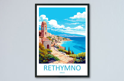 Rethymno Travel Print Wall Art Rethymno Greece Wall Hanging Home Decoration Rethymno Gift Art Lovers Wall Art Print Rethymno Greece Wall Art