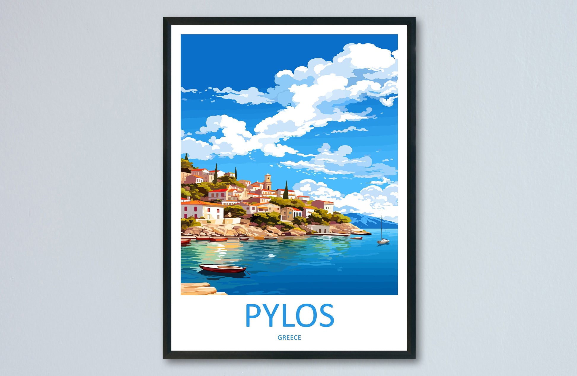 Pylos Travel Print Wall Art Pylos Wall Hanging Home Decoration Pylos Gift Art Lovers Wall Art Print Pylos Print