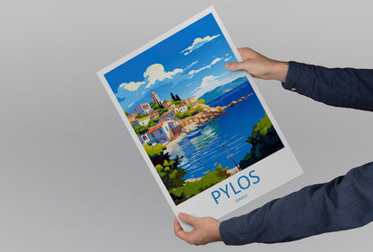 Pylos Travel Print Wall Art Pylos Wall Hanging Home Decoration Pylos Gift Art Lovers Wall Art Print Pylos Print