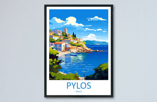 Pylos Travel Print Wall Art Pylos Wall Hanging Home Decoration Pylos Gift Art Lovers Wall Art Print Pylos Print