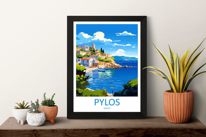 Pylos Travel Print Wall Art Pylos Wall Hanging Home Decoration Pylos Gift Art Lovers Wall Art Print Pylos Print
