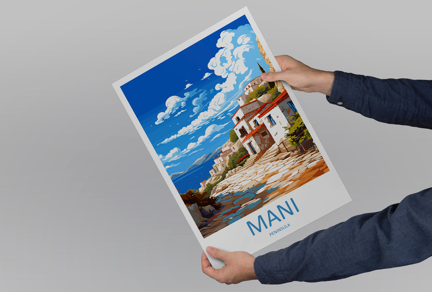 Mani Peninsula Travel Print Wall Art Mani Peninsula Wall Hanging Home Decoration Mani Peninsula Gift Art Lovers Wall Art Print