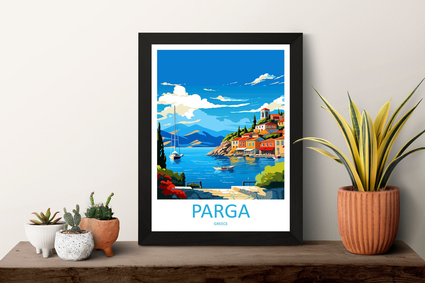 Parga Travel Print Wall Art Parga Greece Wall Hanging Home Decoration Parga Gift Art Lovers Wall Art Print Parga Greece Wall Art