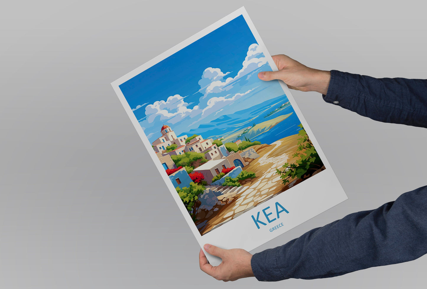 Kea Travel Print Wall Art Kea Greece Wall Hanging Home Decoration Kea Gift Art Lovers Wall Art Print Kea Greece Wall Art