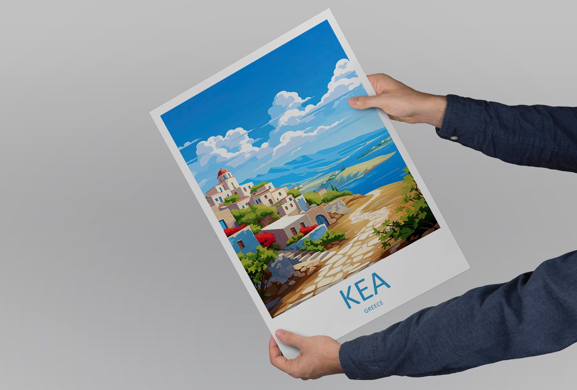 Kea Travel Print Wall Art Kea Greece Wall Hanging Home Decoration Kea Gift Art Lovers Wall Art Print Kea Greece Wall Art
