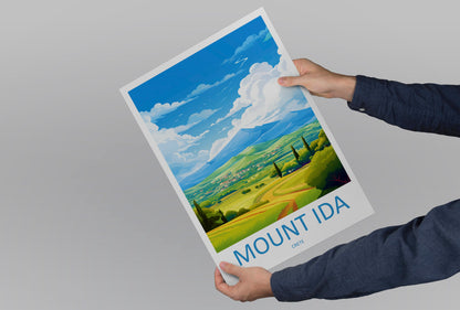 Mount Ida Travel Print Wall Art Mount Ida Wall Hanging Home Decor Mount Ida Gift Art Lovers Wall Art Print Mount Ida Greece