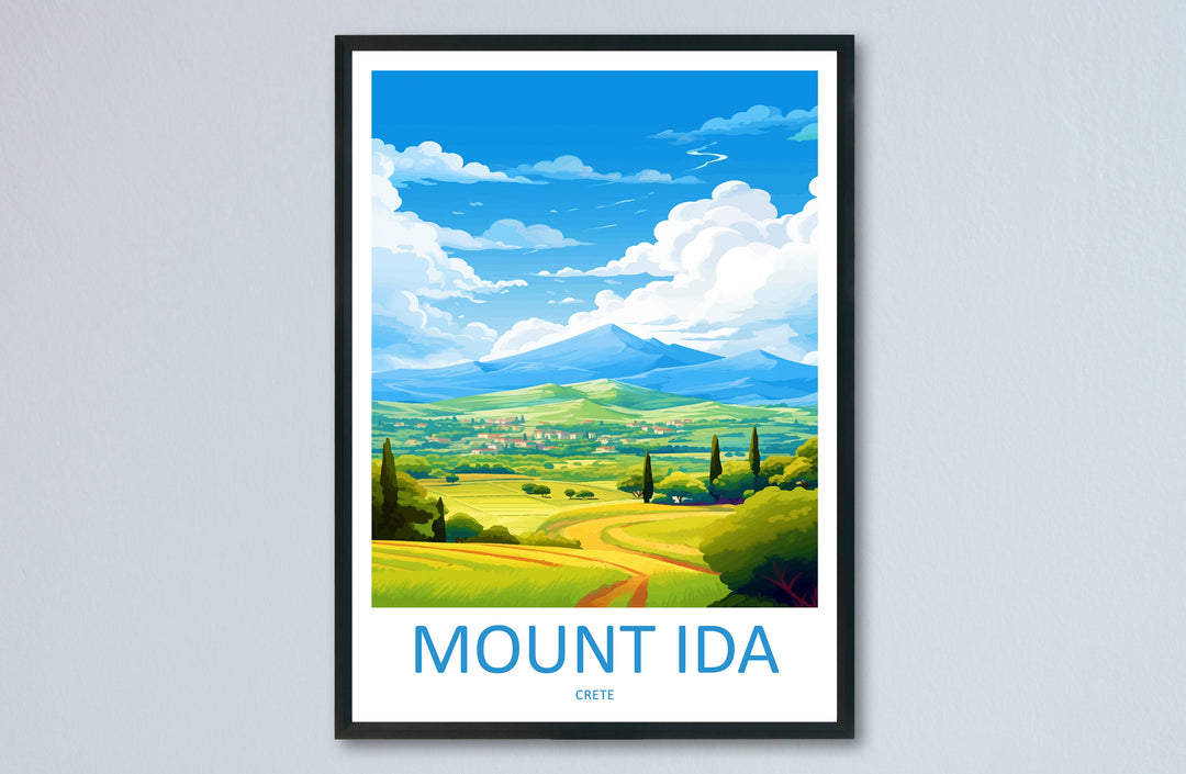 Mount Ida Travel Print Wall Art Mount Ida Wall Hanging Home Decor Mount Ida Gift Art Lovers Wall Art Print Mount Ida Greece