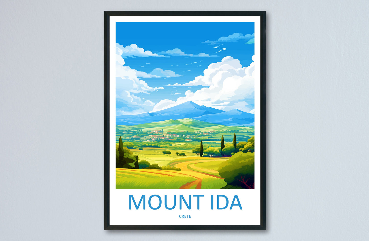 Mount Ida Travel Print Wall Art Mount Ida Wall Hanging Home Decor Mount Ida Gift Art Lovers Wall Art Print Mount Ida Greece