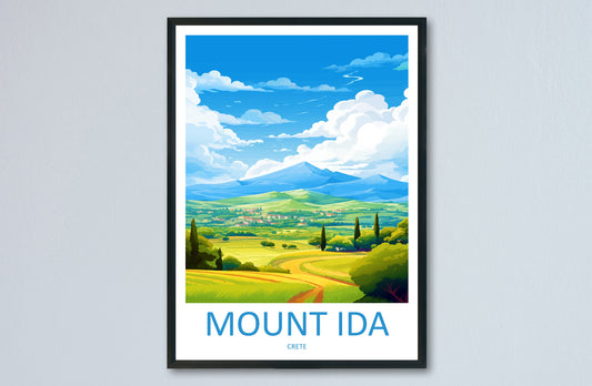 Mount Ida Travel Print Wall Art Mount Ida Wall Hanging Home Decor Mount Ida Gift Art Lovers Wall Art Print Mount Ida Greece