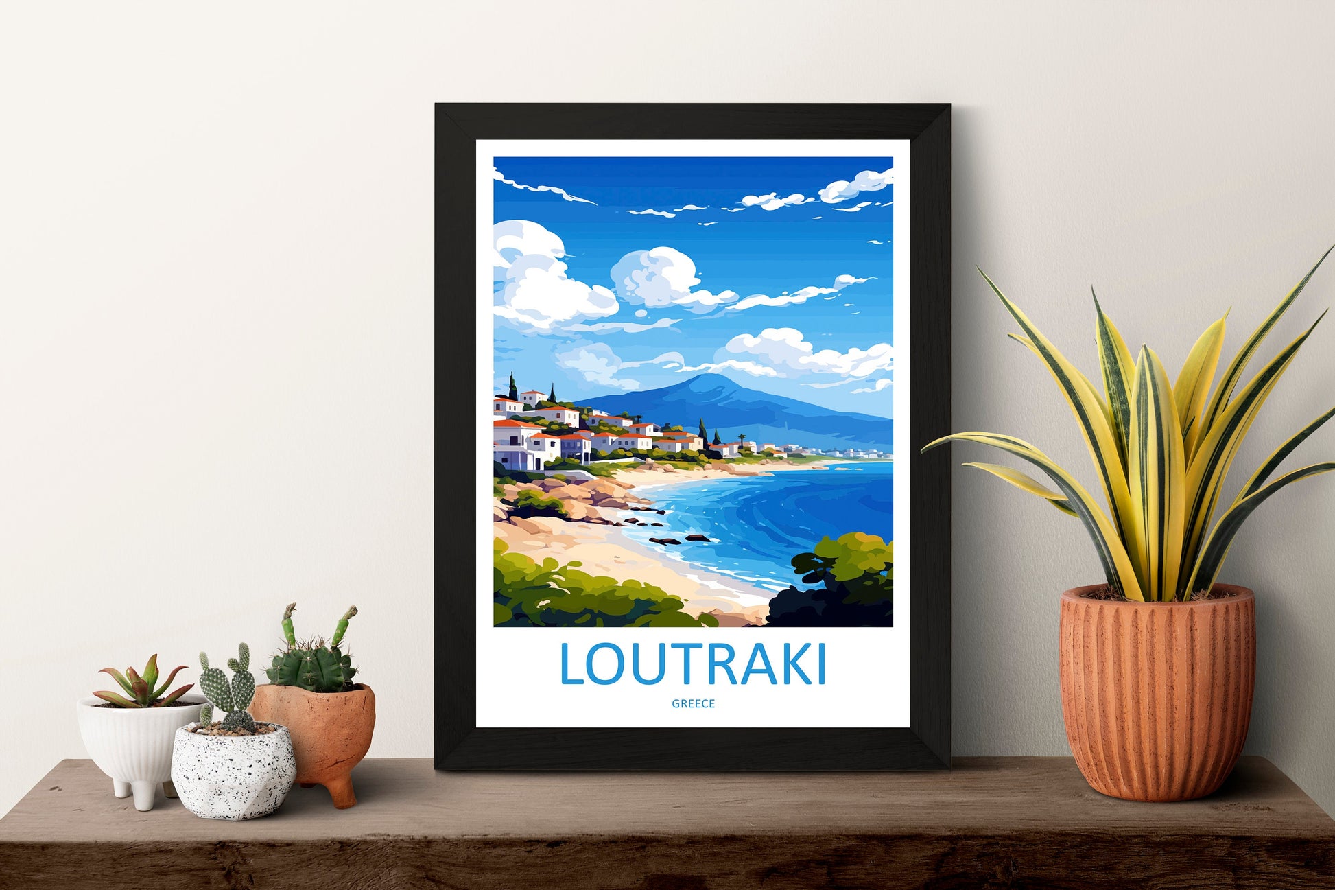 Loutraki Travel Print Wall Art Loutraki Wall Hanging Home Decor Loutraki Gift Art Lovers Wall Art Print Loutraki