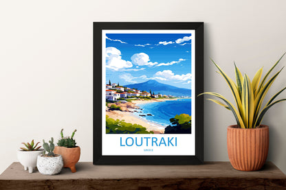 Loutraki Travel Print Wall Art Loutraki Wall Hanging Home Decor Loutraki Gift Art Lovers Wall Art Print Loutraki