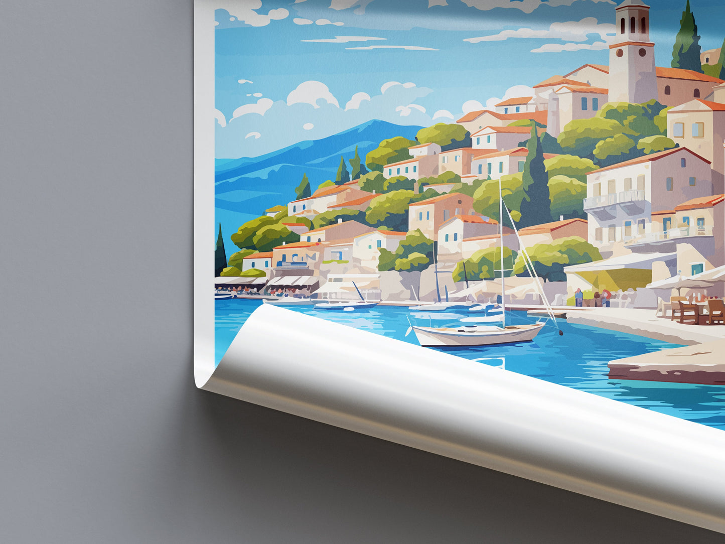 Poros Travel Print Wall Art Poros Greece Wall Hanging Home Decoration Poros Gift Art Lovers Wall Art Print Poros Greece Wall Art