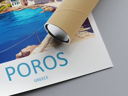 Poros Travel Print Wall Art Poros Greece Wall Hanging Home Decoration Poros Gift Art Lovers Wall Art Print Poros Greece Wall Art