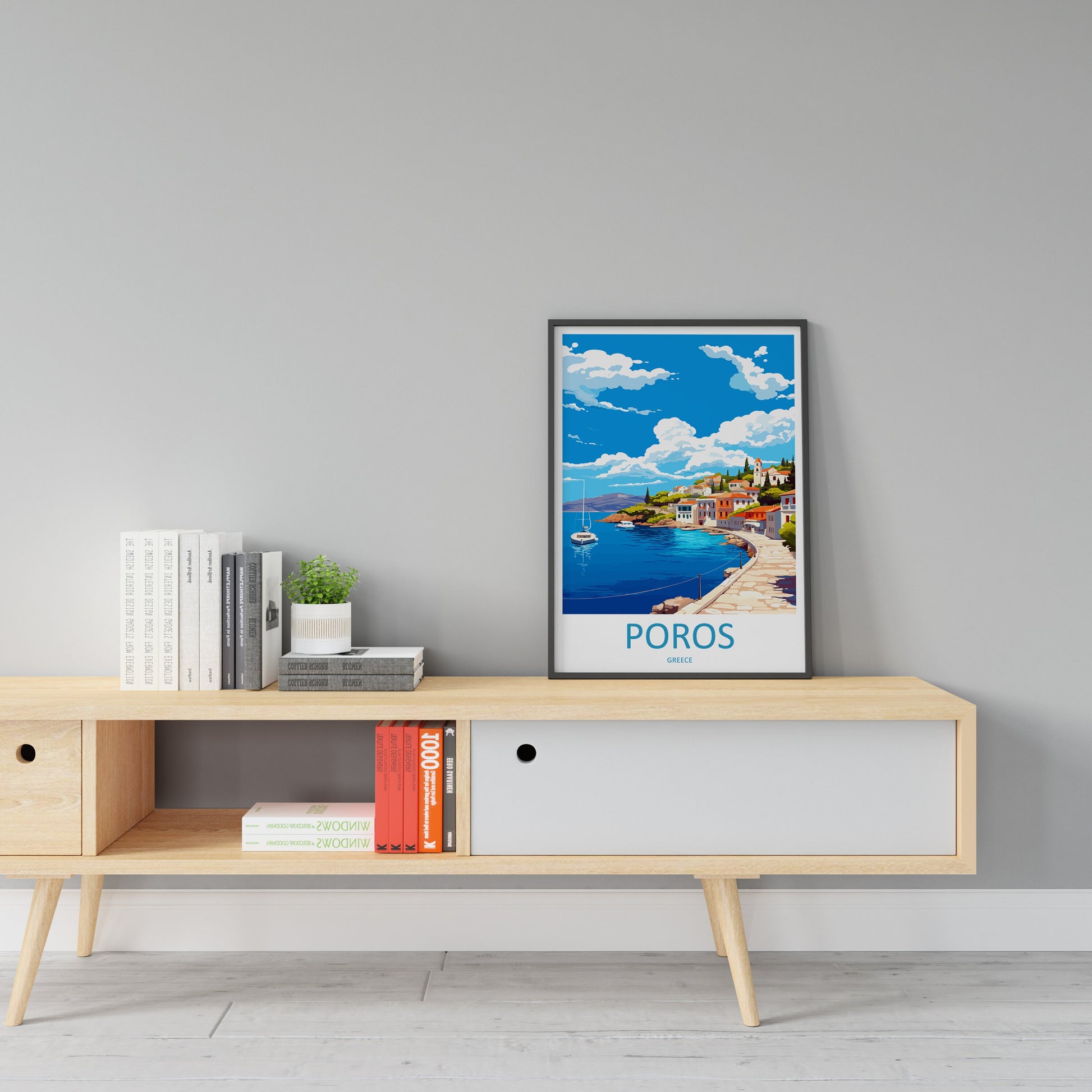 Poros Travel Print Wall Art Poros Greece Wall Hanging Home Decoration Poros Gift Art Lovers Wall Art Print Poros Greece Wall Art