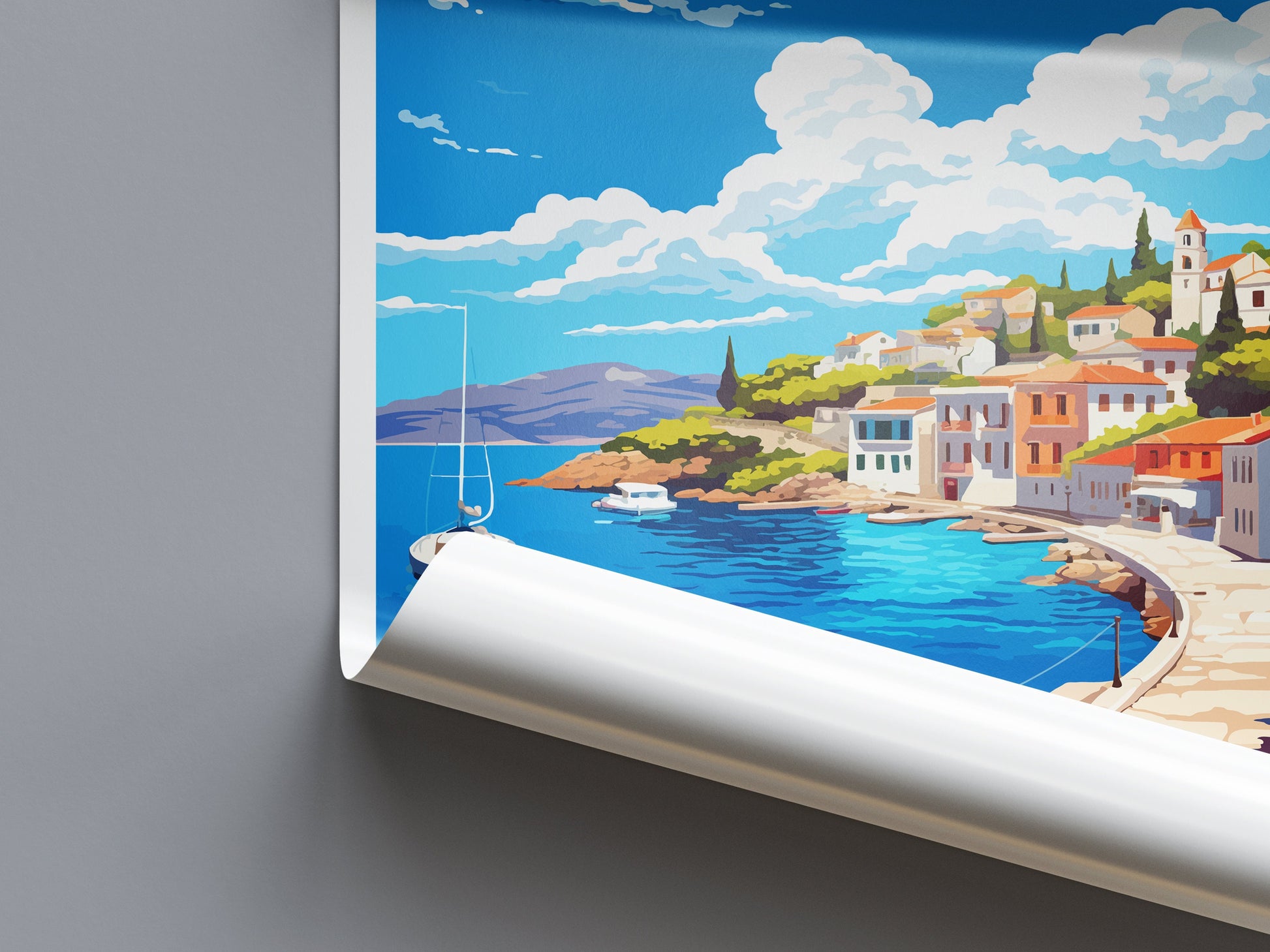 Poros Travel Print Wall Art Poros Greece Wall Hanging Home Decoration Poros Gift Art Lovers Wall Art Print Poros Greece Wall Art