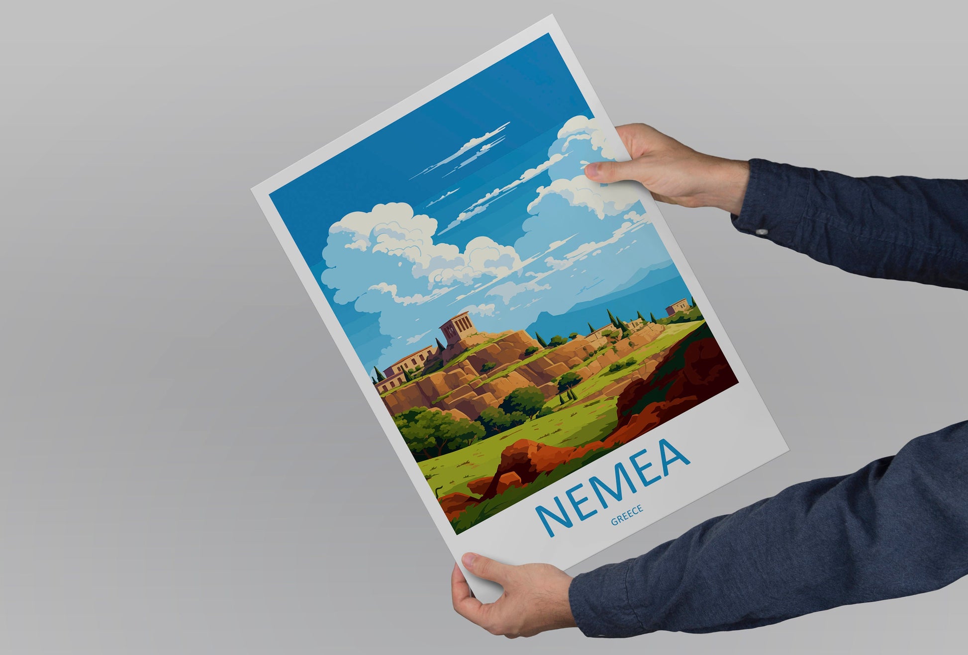 Nemea Travel Print Wall Art Nemea Greece Wall Hanging Home Decoration Nemea Gift Art Lovers Wall Art Print Nemea Greece Wall Art