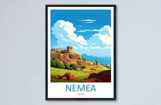 Nemea Travel Print Wall Art Nemea Greece Wall Hanging Home Decoration Nemea Gift Art Lovers Wall Art Print Nemea Greece Wall Art