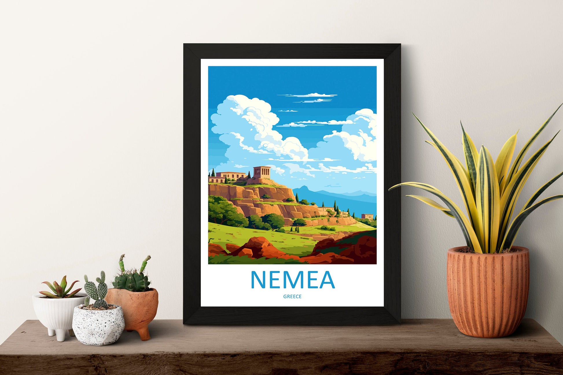 Nemea Travel Print Wall Art Nemea Greece Wall Hanging Home Decoration Nemea Gift Art Lovers Wall Art Print Nemea Greece Wall Art